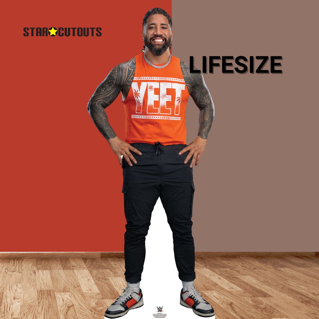SC4658 Jey Uso Orange YEET - Cardboard Cut Out Height 191cm