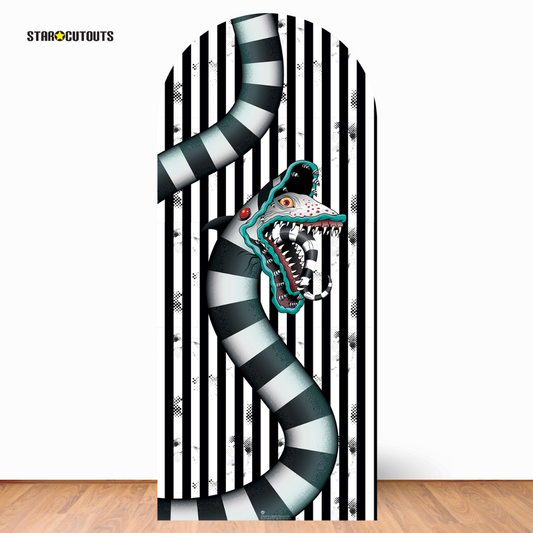 SC4660 Beetlejuice 1988  Sandworm White Backdrop  Cardboard Cut Out Height 185cm