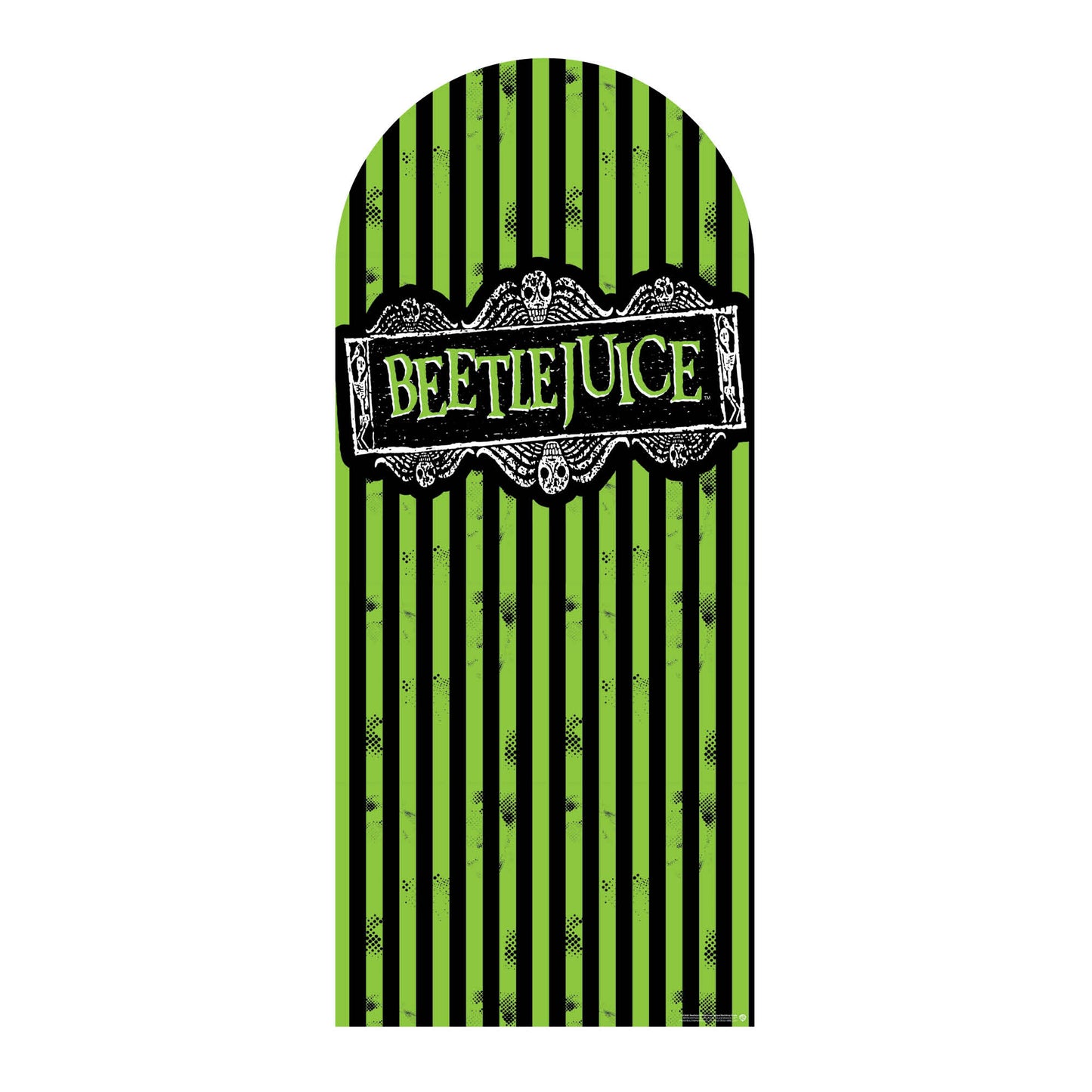 SC4661 Beetlejuice 1988 Green Backdrop  Cardboard Cut Out Height 185cm
