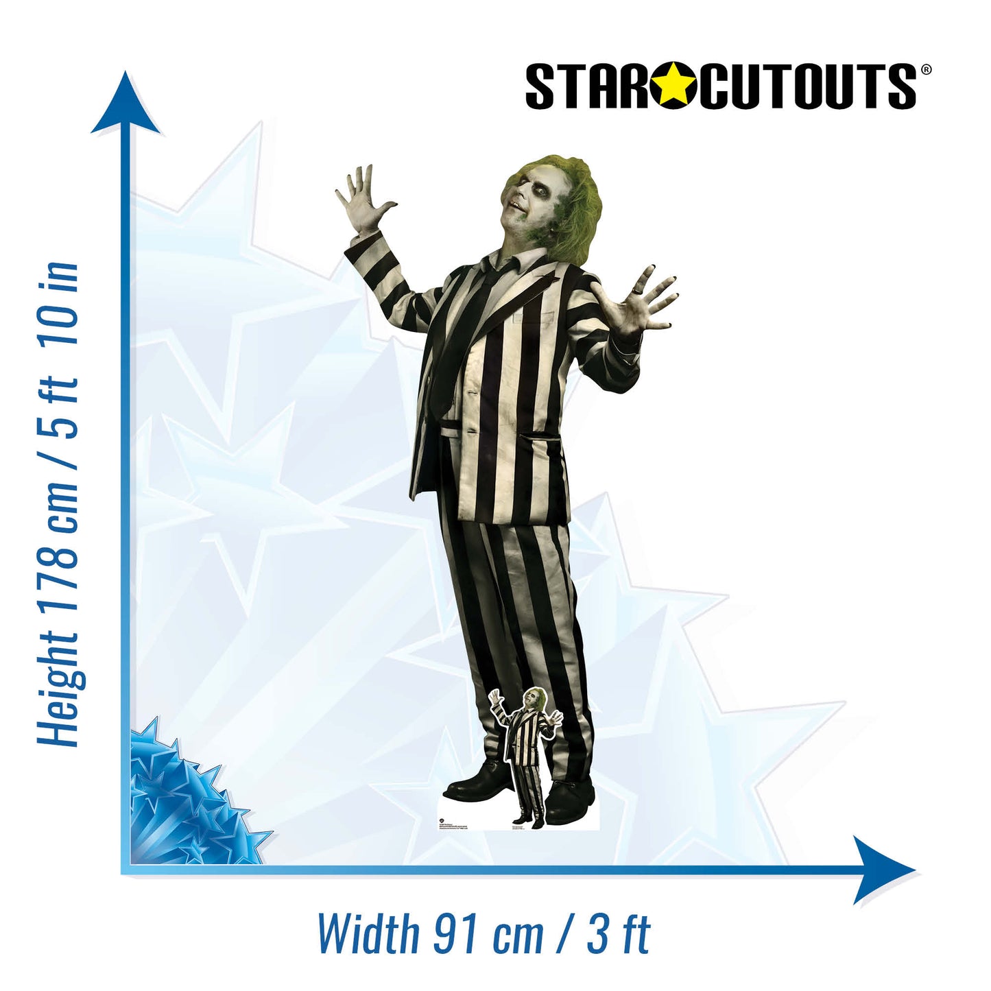 SC4667 Beetlejuice Michael Keaton Beetlejuice Beetlejuice  Cardboard Cut Out Height 178.00cm