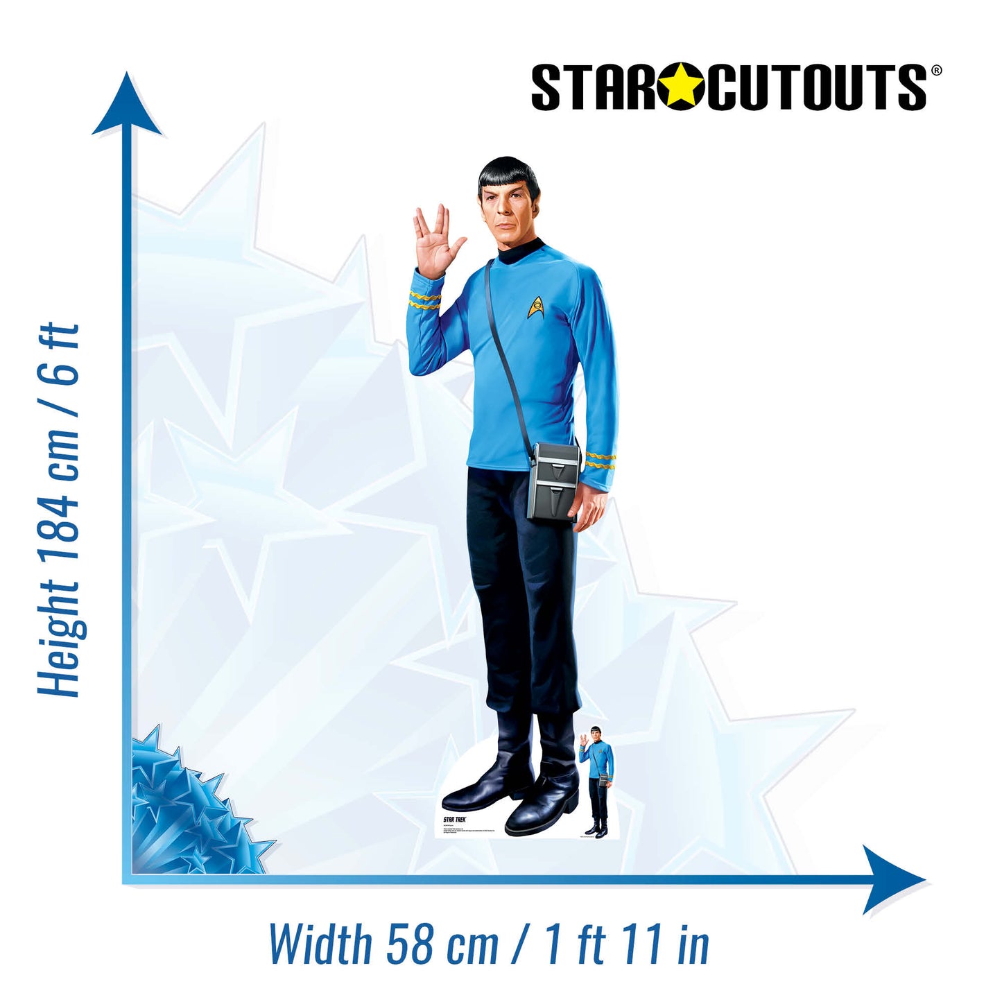 SC4674 Spock Cardboard Cut Out Height 184cm