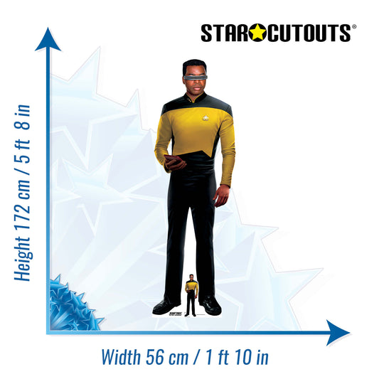 SC4680 Geordi La Forge Cardboard Cut Out Height 172cm