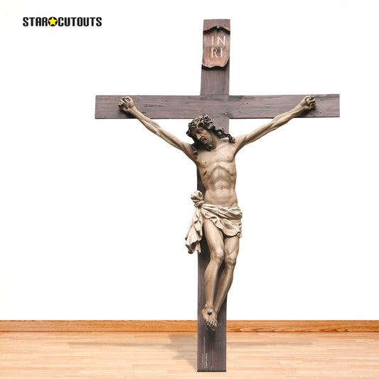 SC4683 Jesus Christ Crucifix Cross Cardboard Cut Out Height 127cm