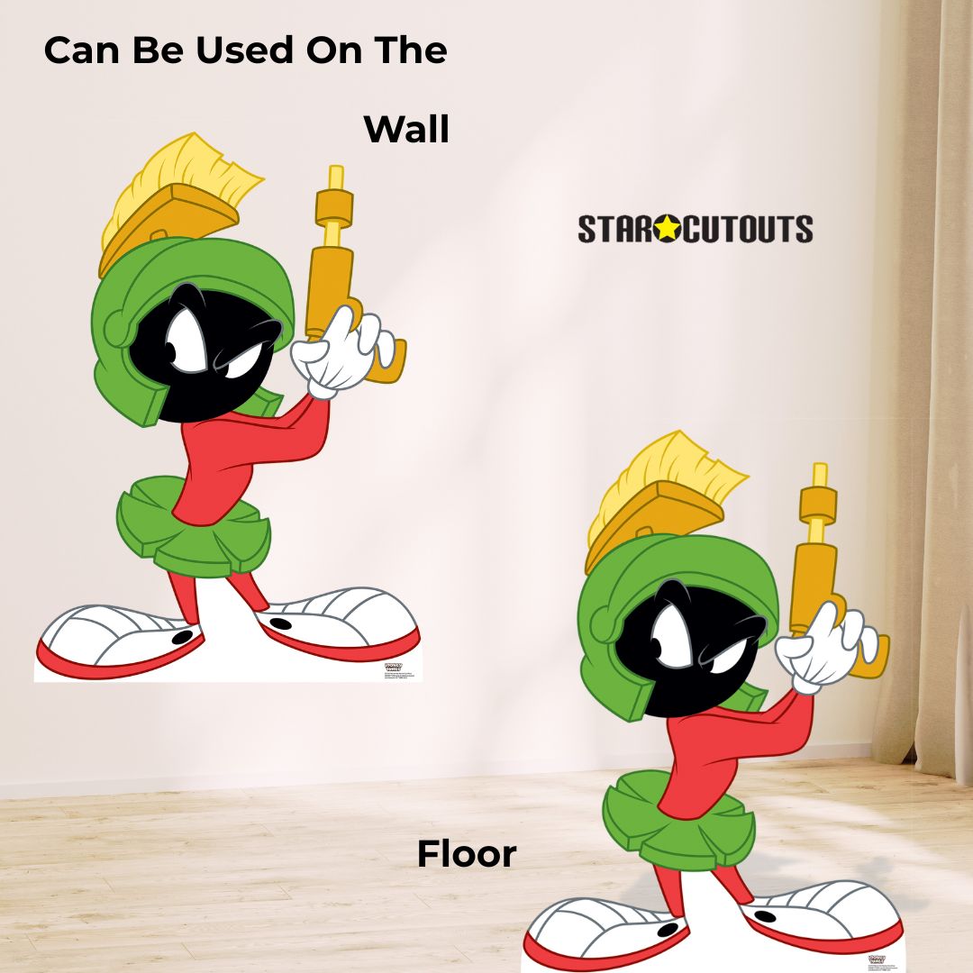 SC4737 Marvin The Martian Gun Pose Cardboard Cut Out Height 135cm