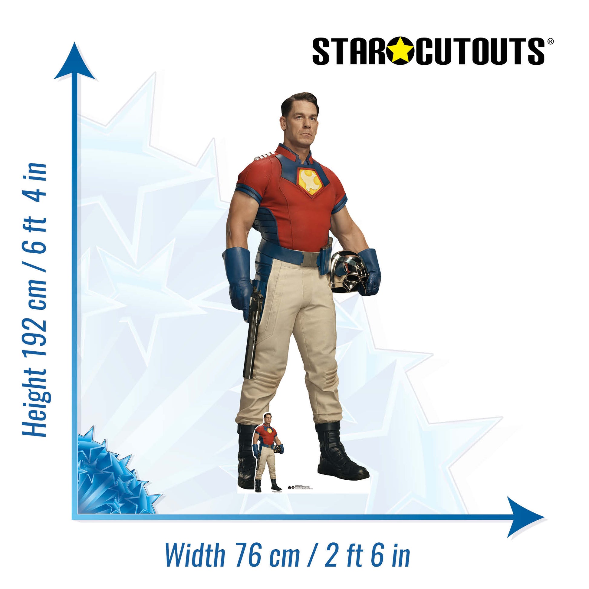 SC4750 John Cena Peacemaker with Sonic Boom Helmet Cardboard Cutouts Height 192cm