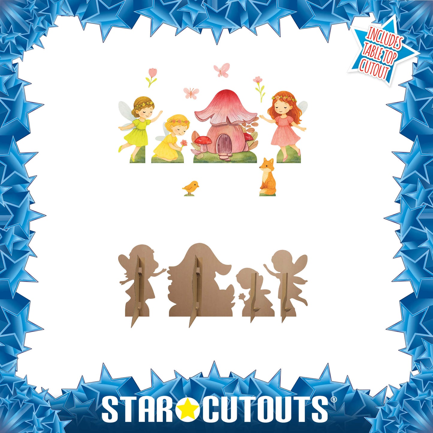 SC4788	Fairy Princess Toadstool Bundle Eleven Cardboard Cutouts (Multi-Function) Height 60cm