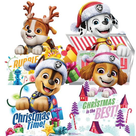 SC4795 PAW Patrol Christmas Sign Star Mini Multipack  Cardboard Cut Out Height 55cm
