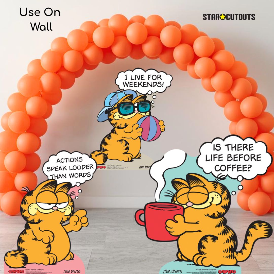 SC4796 Garfield 80s Positive Cattitude Star Mini Pack (Multi-Function) -  Cardboard Cutout Height 58cm
