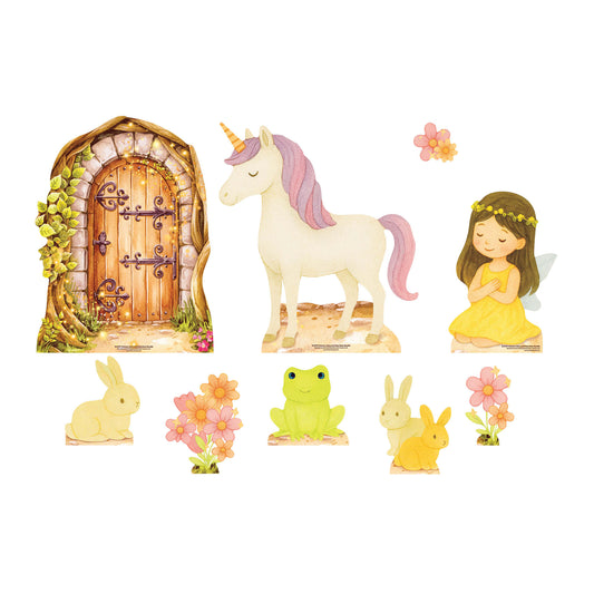 SC4797 Unicorn Fairy and Fairy Door Bundle (Multi-Function) Cardboard Cutout Height 63cm