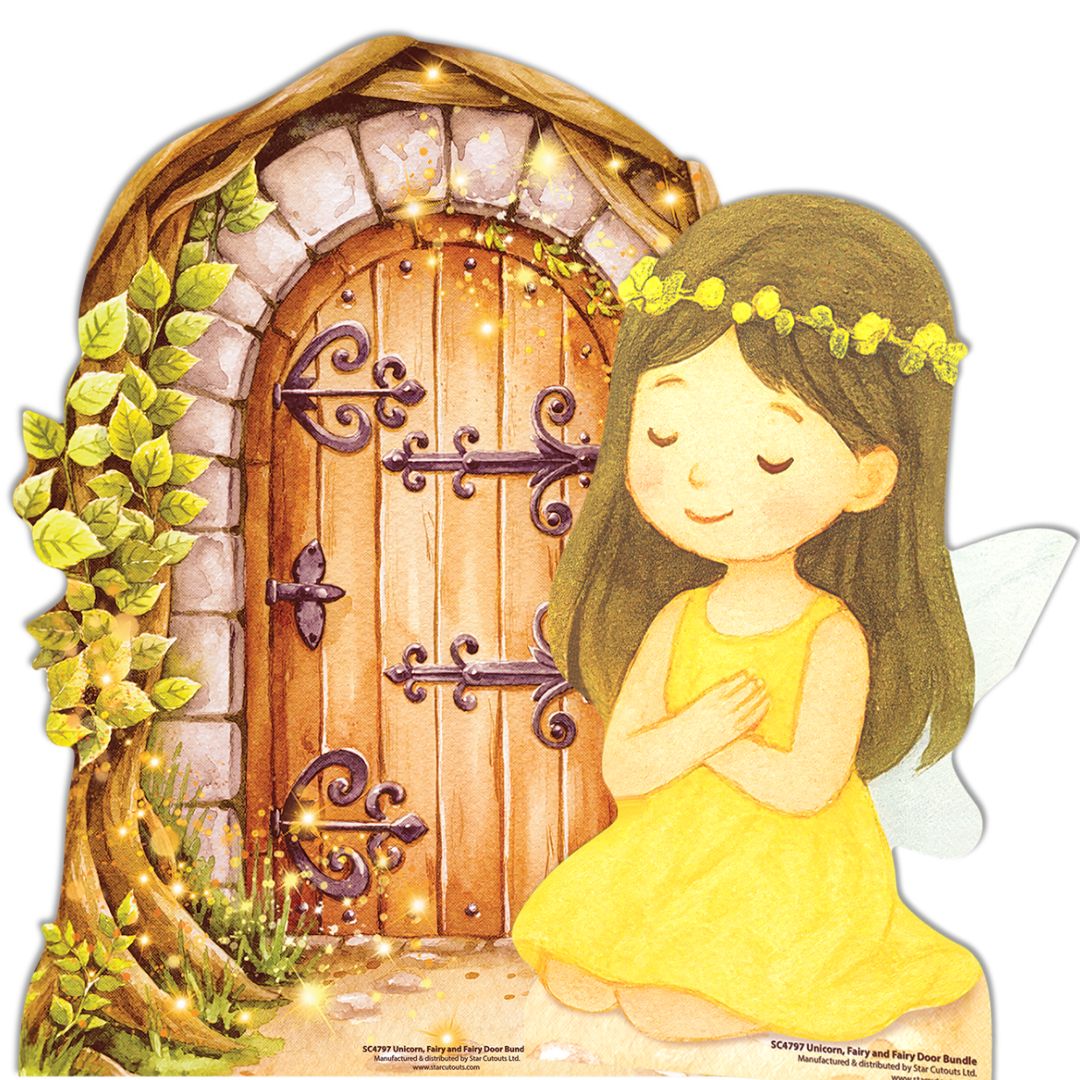 SC4797 Unicorn Fairy and Fairy Door Bundle (Multi-Function) Cardboard Cutout Height 63cm