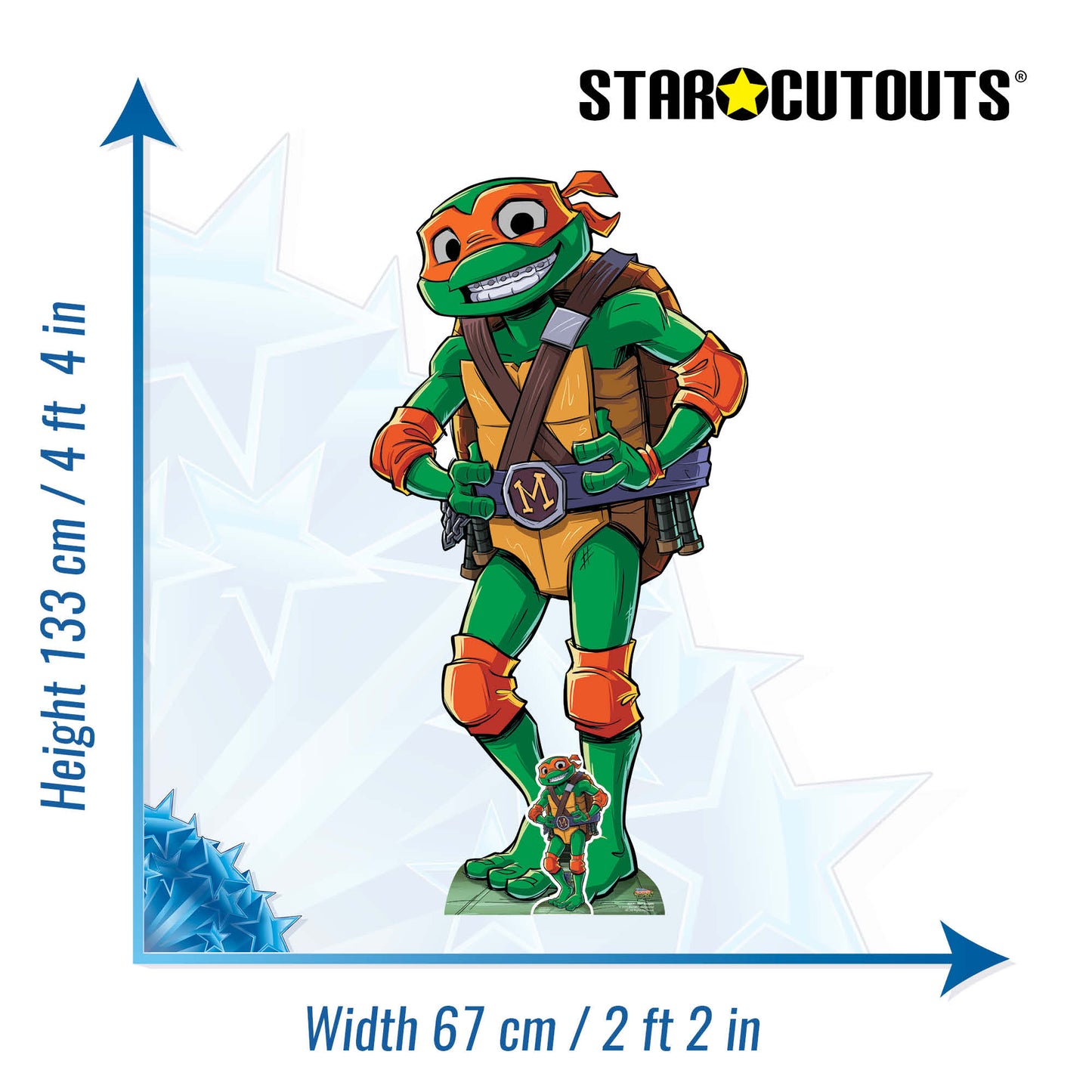 SC4801 Tales of Teenage Mutant Ninja Turtles TMNT  Michelangelo Medium Cardboard Cutout Height 133cm