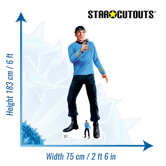 SC4814 Spock with Phaser Star Trek Cardboard Cutout – 183cm Vulcan Officer Party Decor