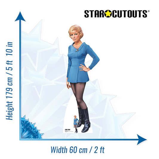 SC4819 Christine Chapel Star Trek Cardboard Cutout – 179cm Medical Officer Party Decor