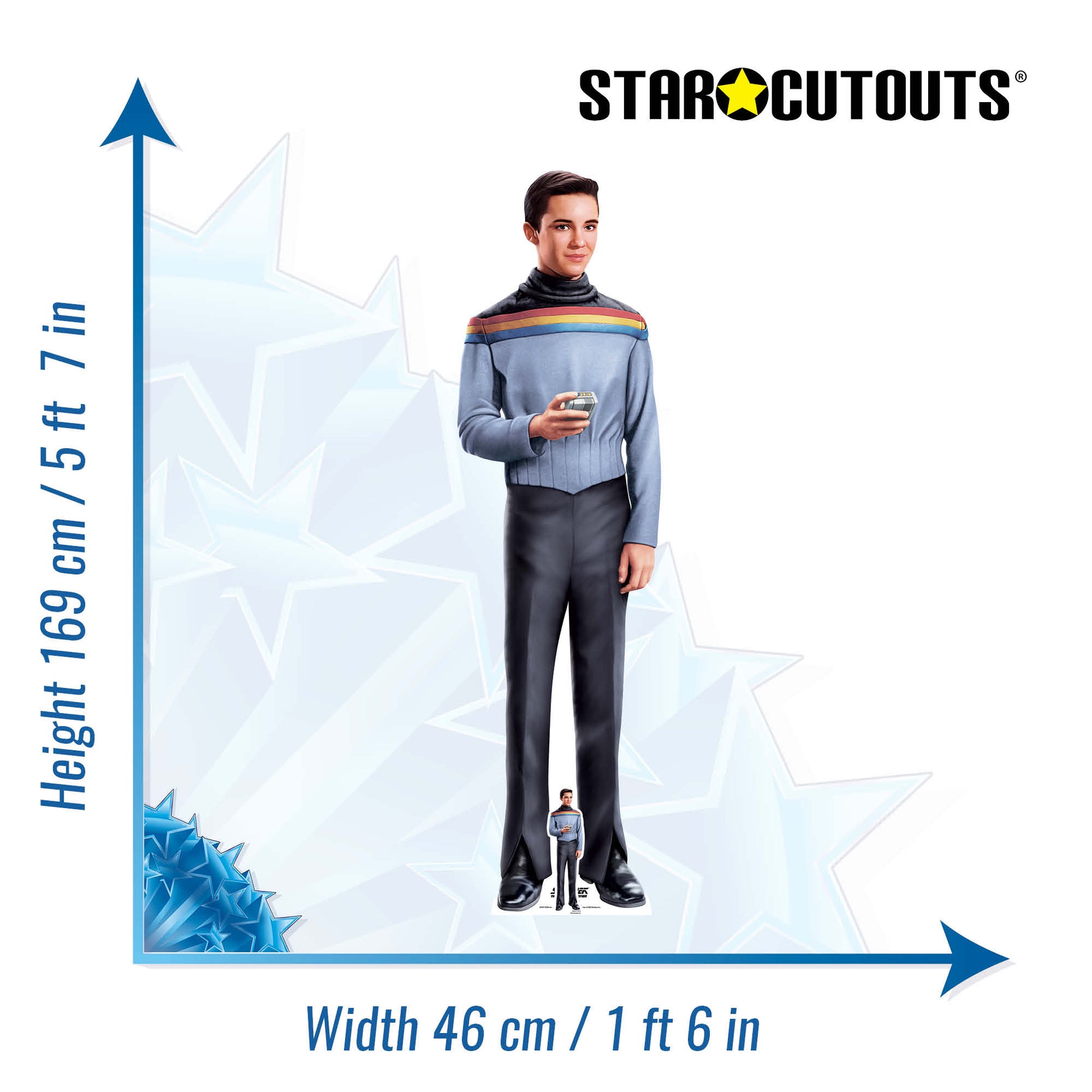 SC4820 Wesley Crusher Star Trek Cardboard Cutout – 169cm Birthday Party Display & Gift