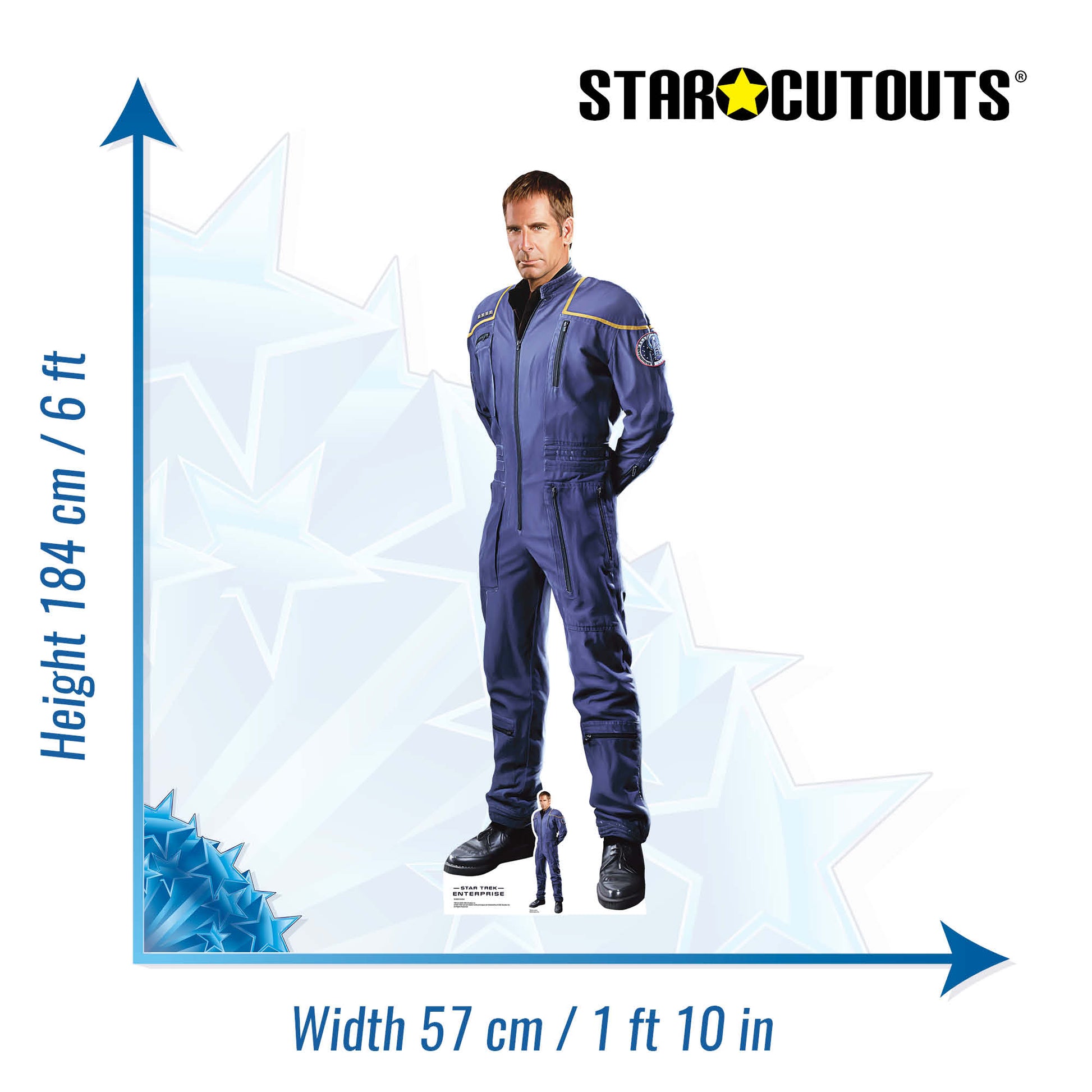 SC4823 Jonathan Archer Star Trek Cardboard Cutout – 184cm Enterprise Party Decoration