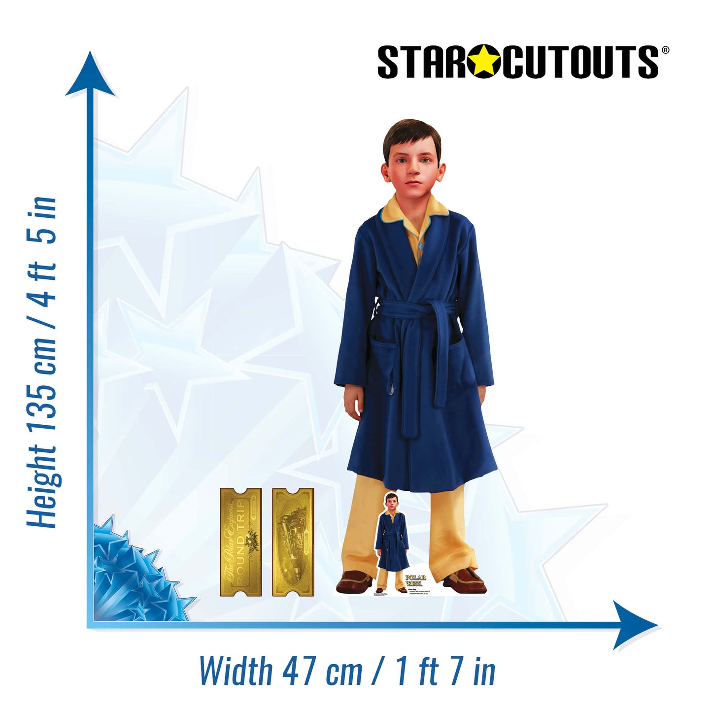 SC4829 The Polar Express Hero Boy Christmas Cardboard Cutout Height 135cm