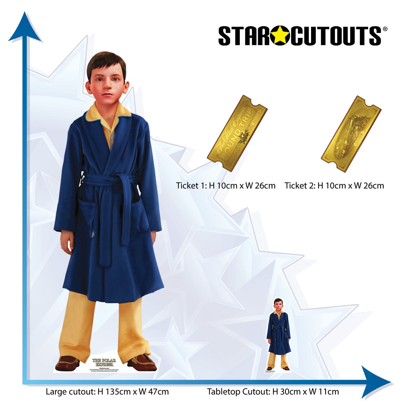 SC4829 The Polar Express Hero Boy Christmas Cardboard Cutoutt Height 135cm