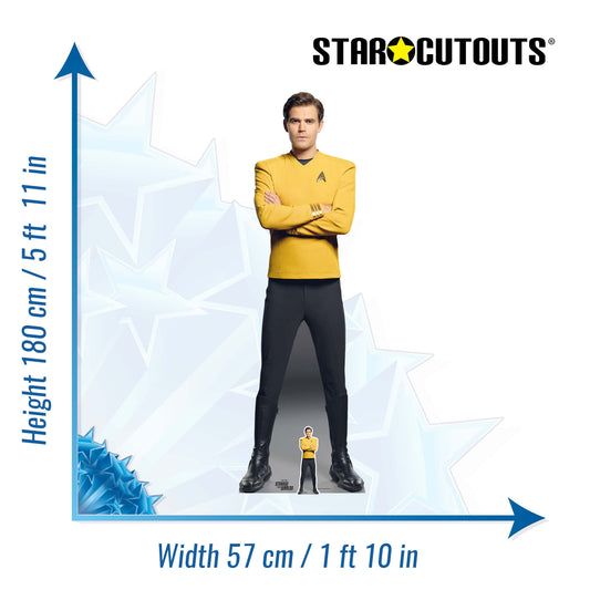 SC4833 James T Kirk Paul Wesley Cardboard Cut Out Height 180cm