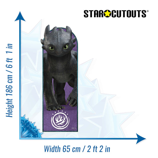 SC4838 Toothless Sailboard  How To Train Your Dragon Live Action Cardboard Cut Out Height 186cm