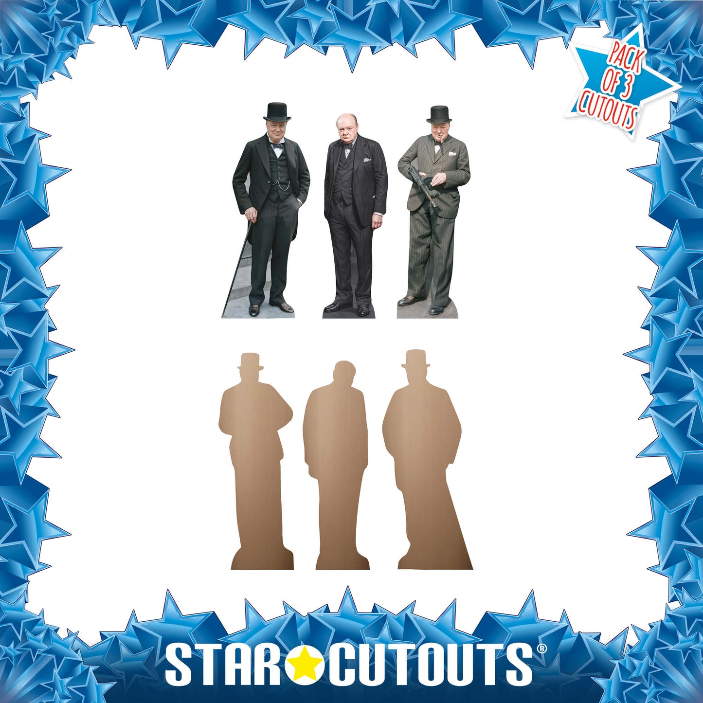 SC4850 Winston Churchill Shelf top pack Cardboard Cut Out Height 31cm