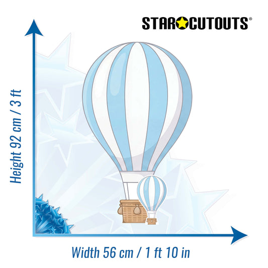 SC4863 Blue Hot Air Balloon Cardboard Cutout Height 92cm