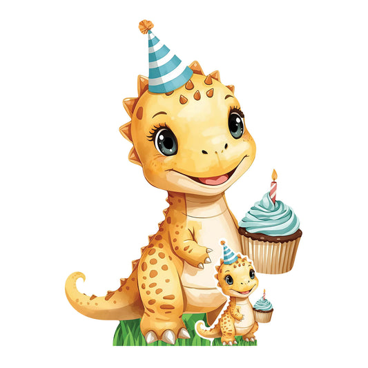 SC4875 Tyrannosaurus Rex Baby with Party Hat and Cake
