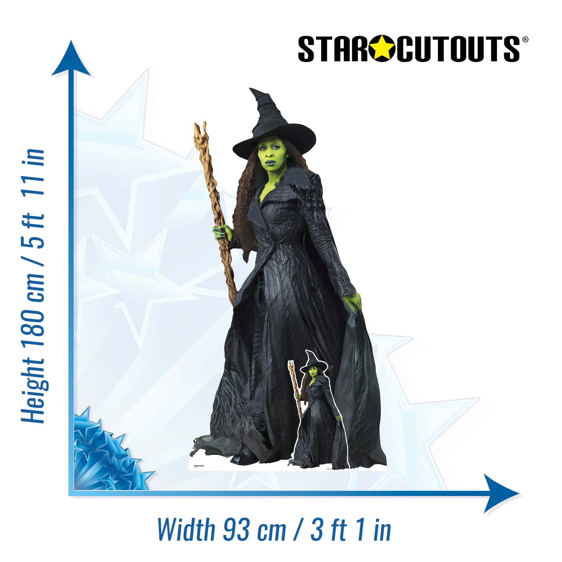 SC4881 Wicked for Good Movie Elphaba Witch Life Sized Cardboard Cutout Height 180cm