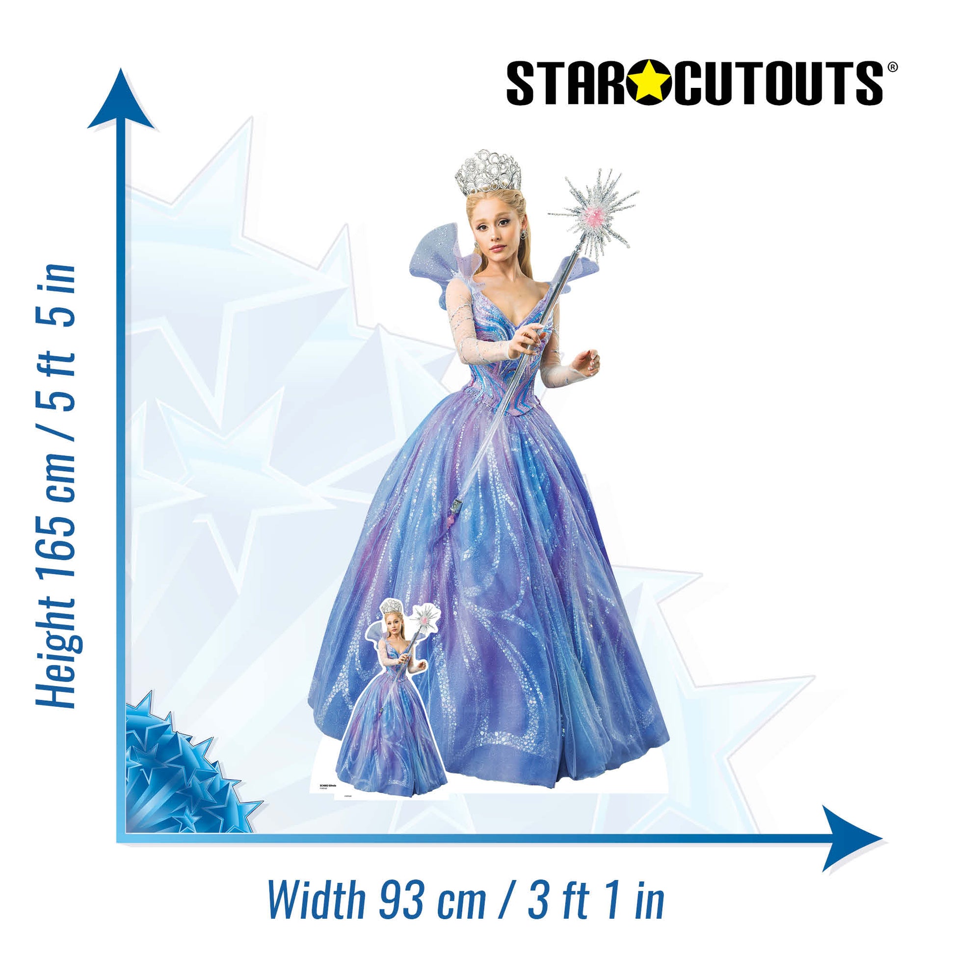 SC4882 Wicked for Good Movie Glinda Witch Life Sized Cardboard Cutout Height 165cm