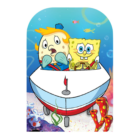 SC4885 Mrs Puff and SpongeBob Backdrop Single Cardboard Cutout Height 131cm