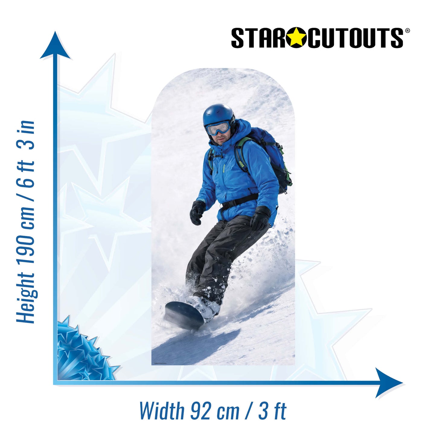 SC4888 Snowboarder Stand-in Cardboard Cutout Height 190cm