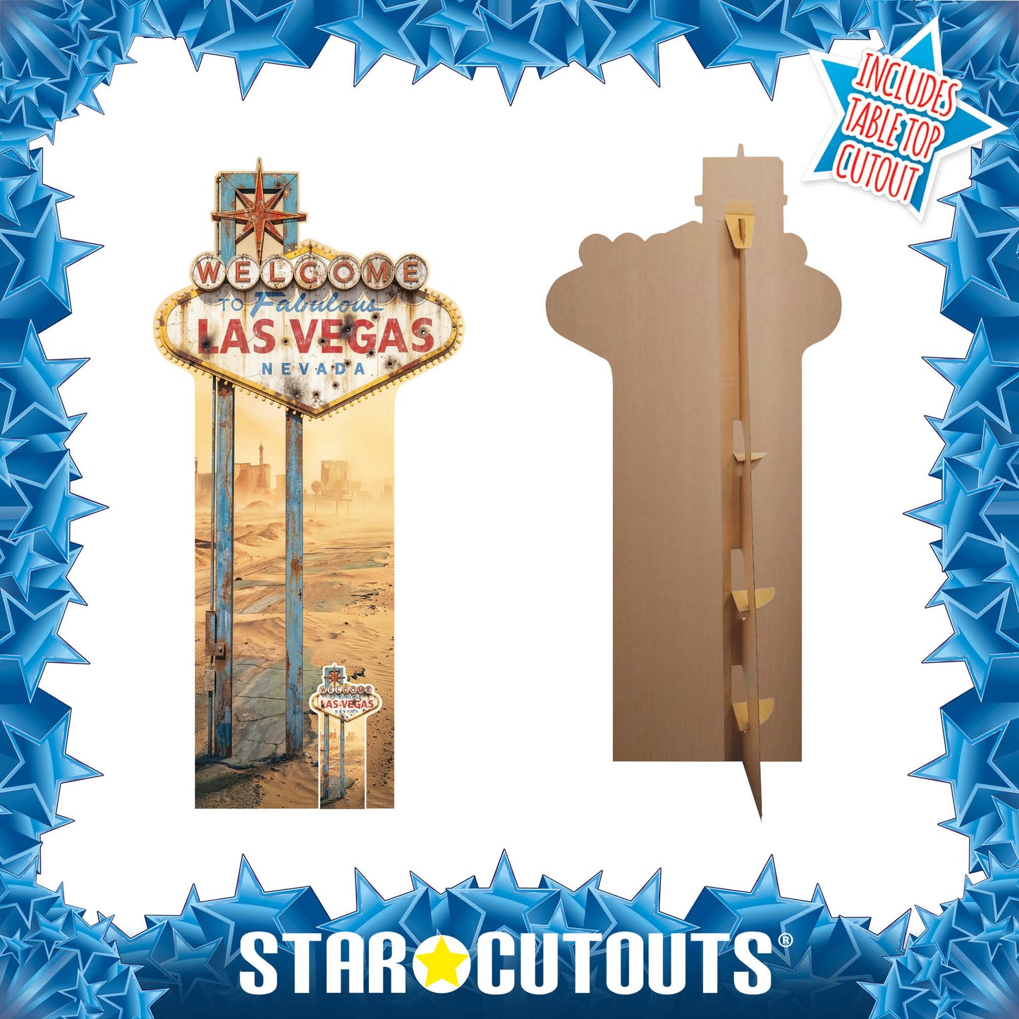 SC4889 Apocalyptic Vegas Sign Cardboard Cutout Height 194cm