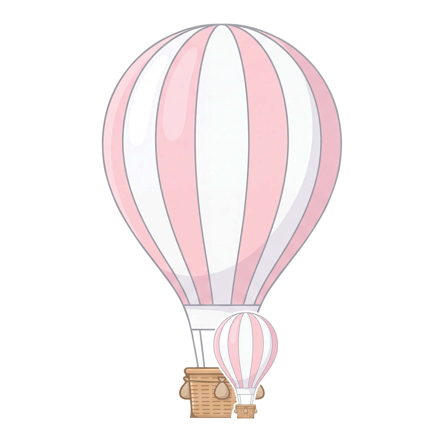 SC4892 Pink Hot Air Balloon Cardboard Cutout Height 92cm