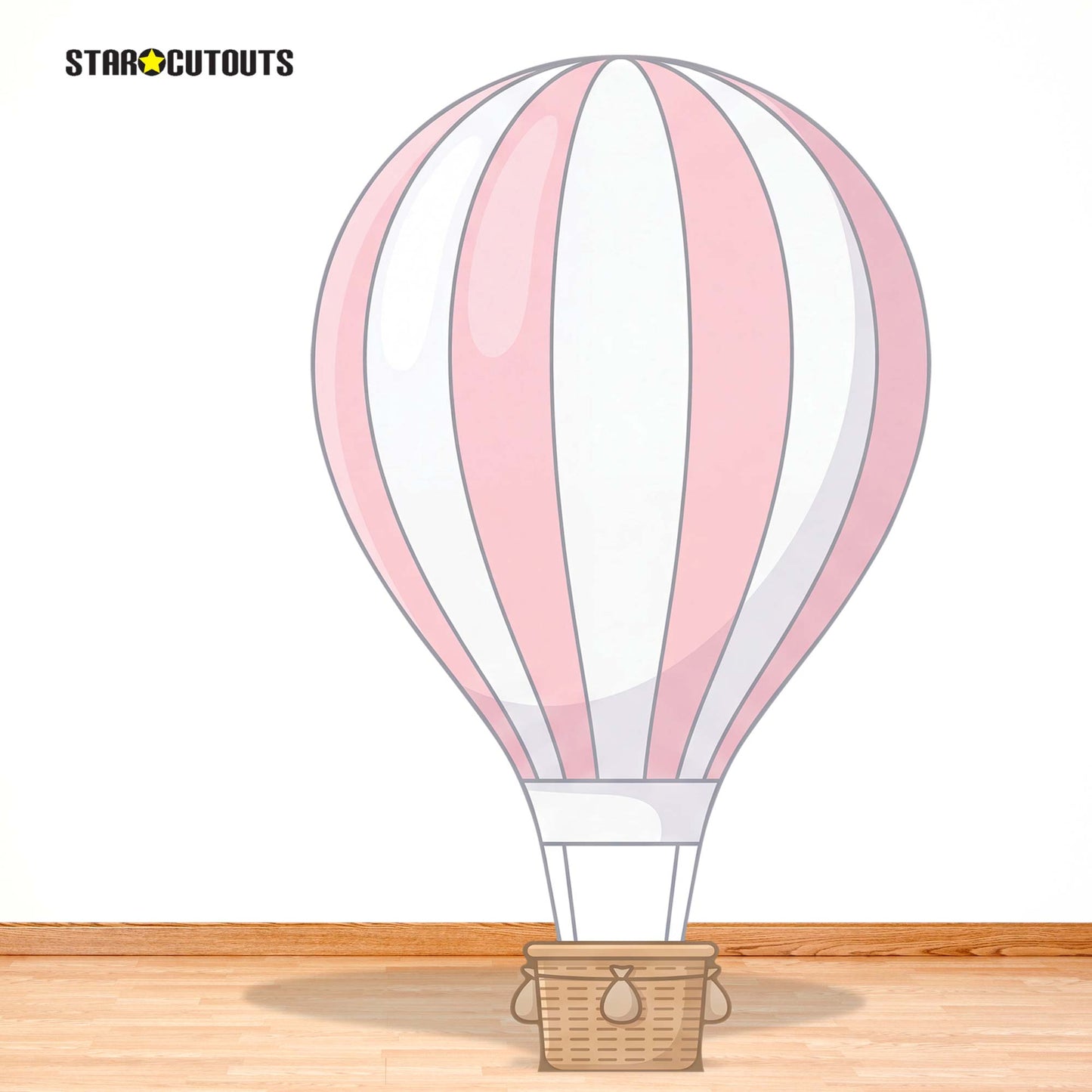 SC4892 Pink Hot Air Balloon Cardboard Cutout Height 92cm
