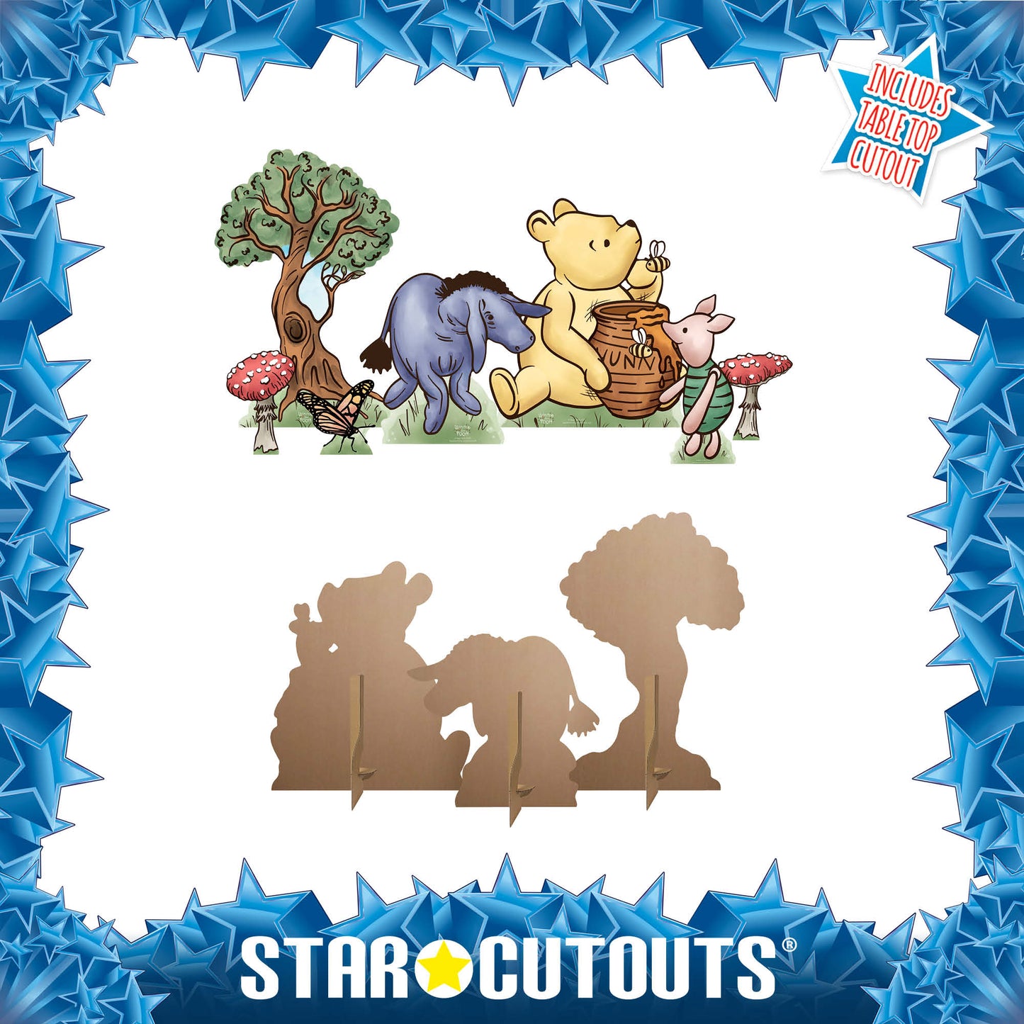 SC4893 Winnie Bear Bundle Honey Pot  Cardboard Cutout Height 52cm