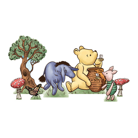 SC4893 Winnie Bear Bundle Honey Pot  Cardboard Cutout Height 52cm