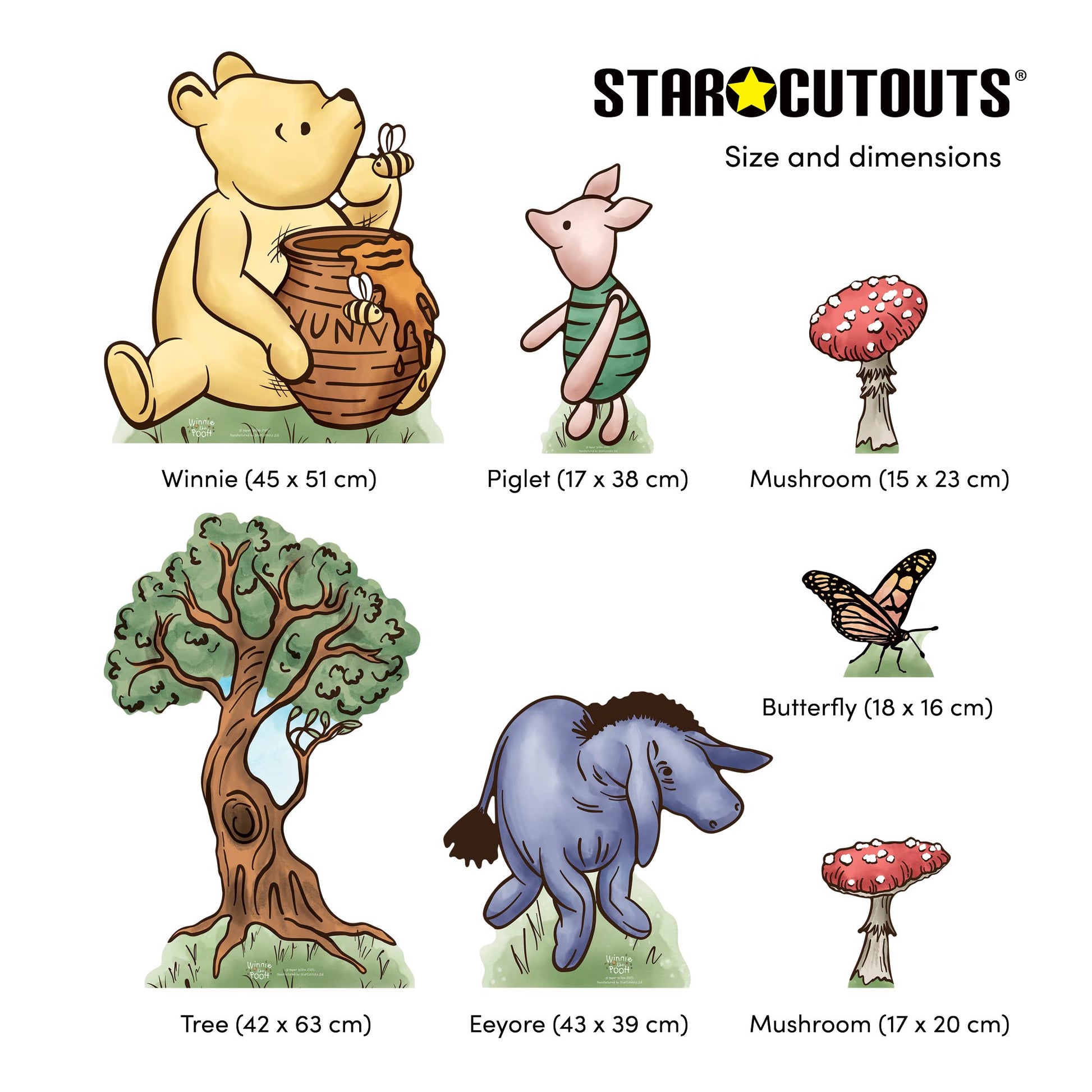 SC4893 Winnie Bear Bundle Honey Pot  Cardboard Cutout Height 52cm