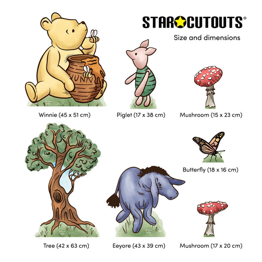 SC4893 Winnie Bear Bundle Honey Pot  Cardboard Cutout Height 52cm
