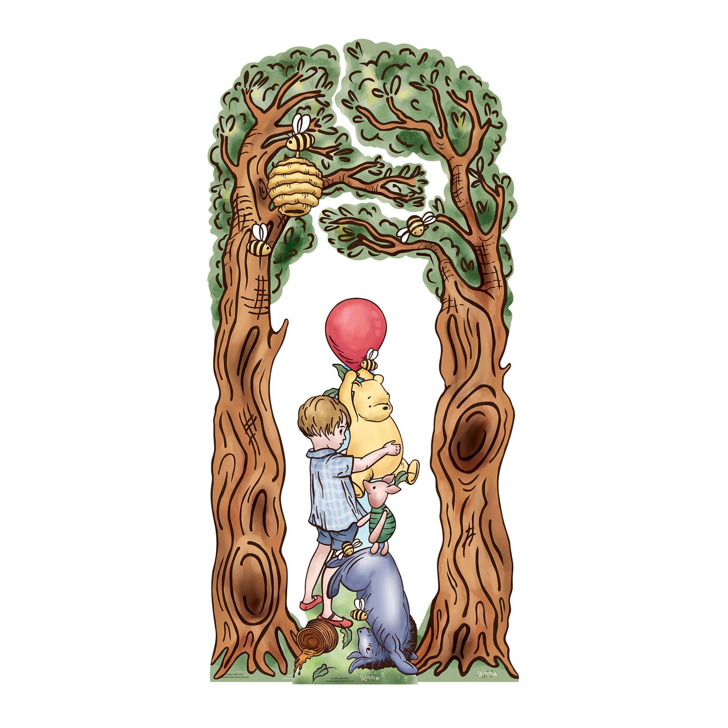 SC4894 Winnie & Tree Arch Decorations Double Pack Cardboard Cutout Height 195cm