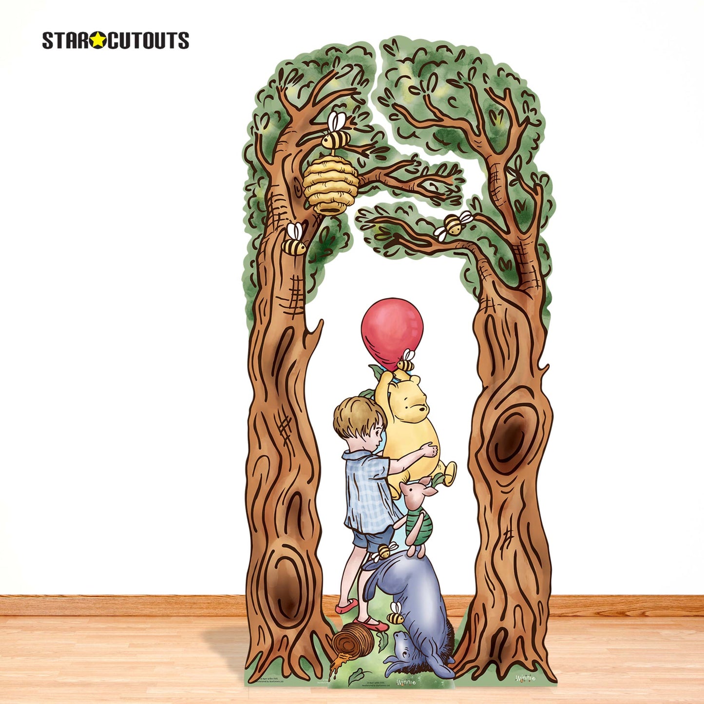 SC4894 Winnie & Tree Arch Decorations Double Pack Cardboard Cutout Height 195cm