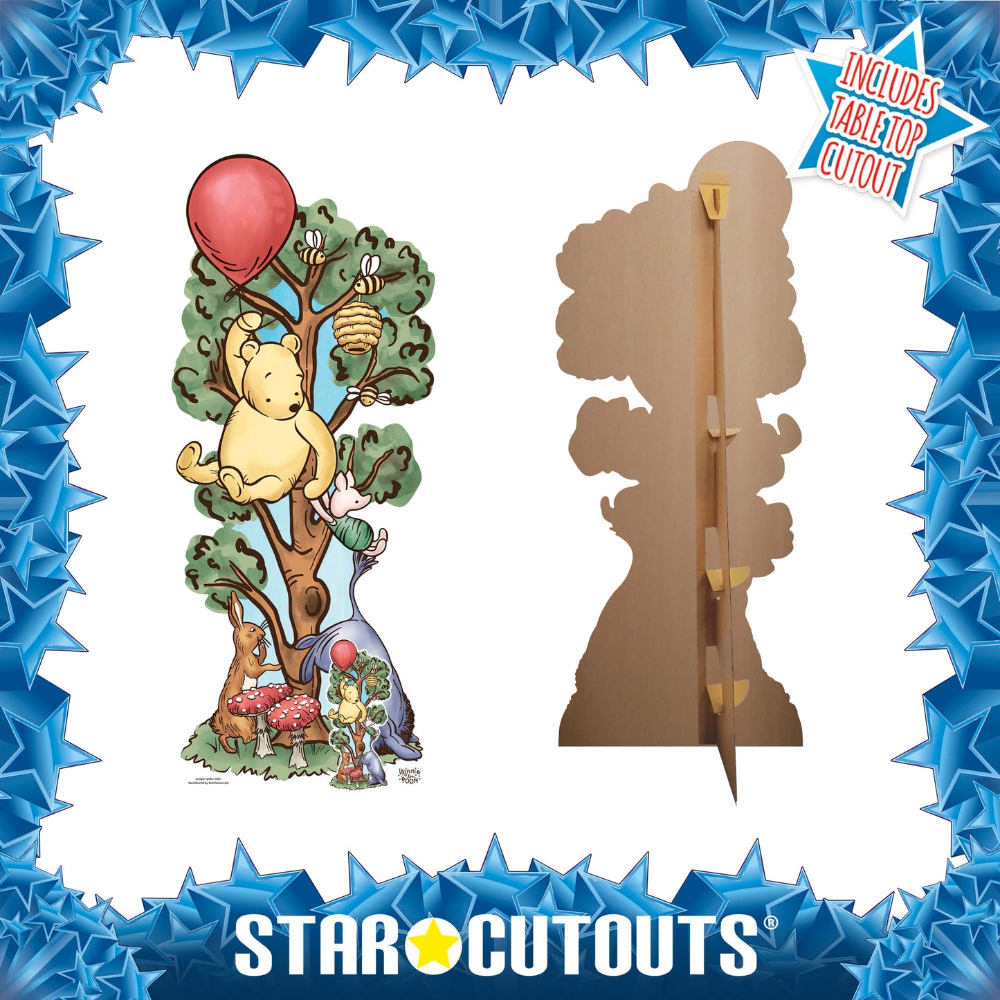 SC4897 Winnie in Tree with Donkey Cardboard Cutout Height 183cm