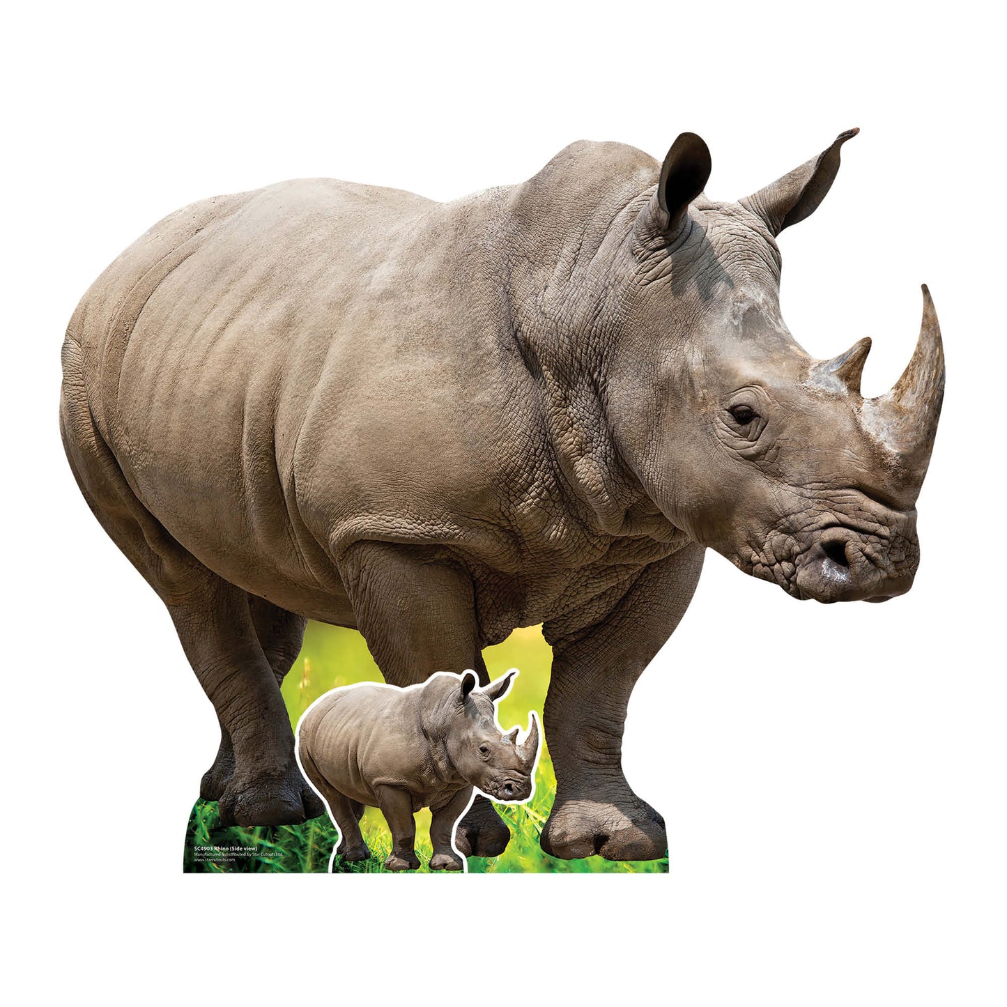 SC4903 Rhino Side View  Cardboard Cutout Height 94cm