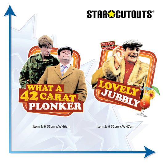 SC4920 What a 42-Carat Plonker & Lovely Jubbly Wall Décor  Cardboard Cut Out Height 55cm