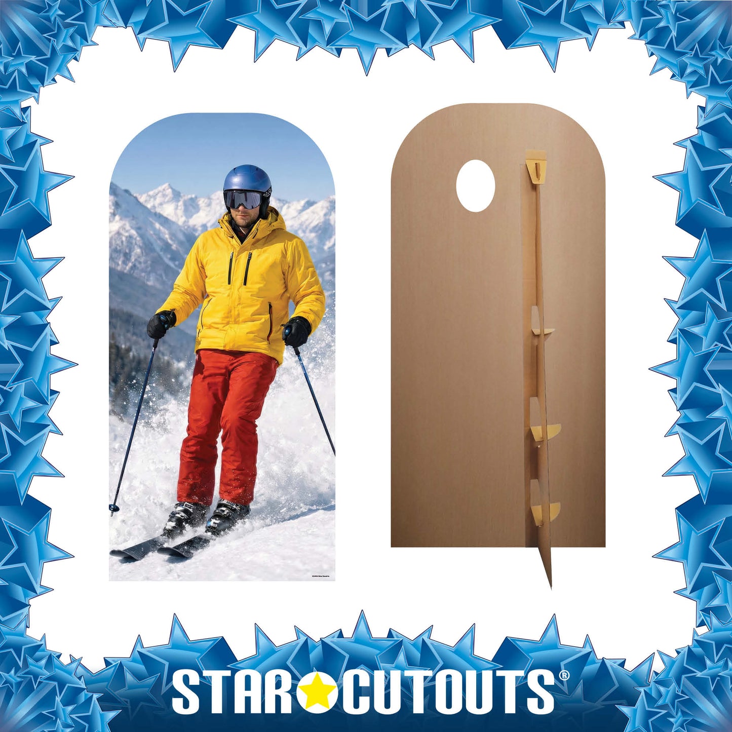 SC4925 Skier Stand-in Cardboard Cutout Height 190cm
