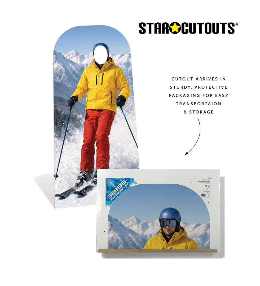 SC4925 Skier Stand-in Cardboard Cutout Height 190cm