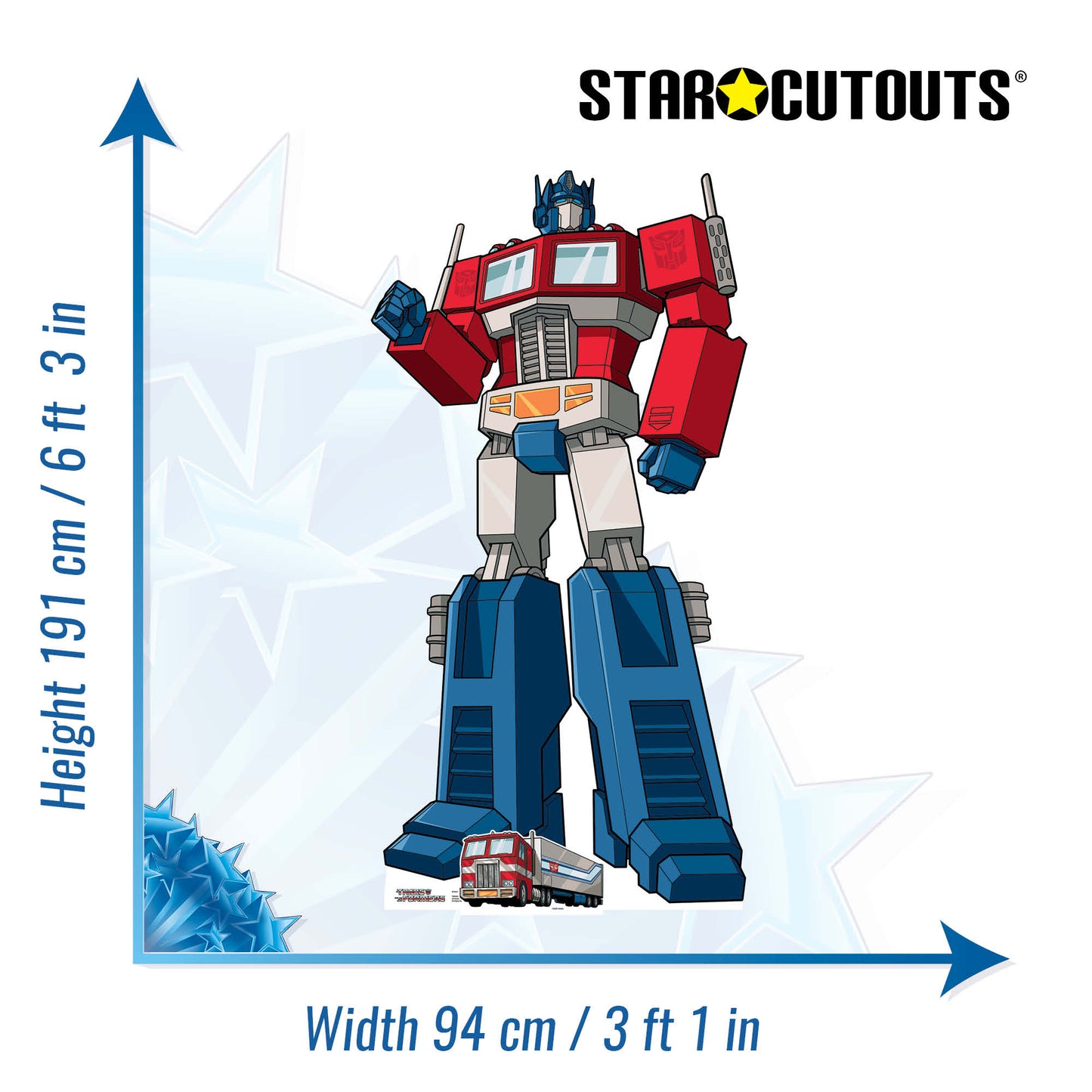 SC4927 Optimus Prime Transformers Animation Cardboard Cutout Height 191cm