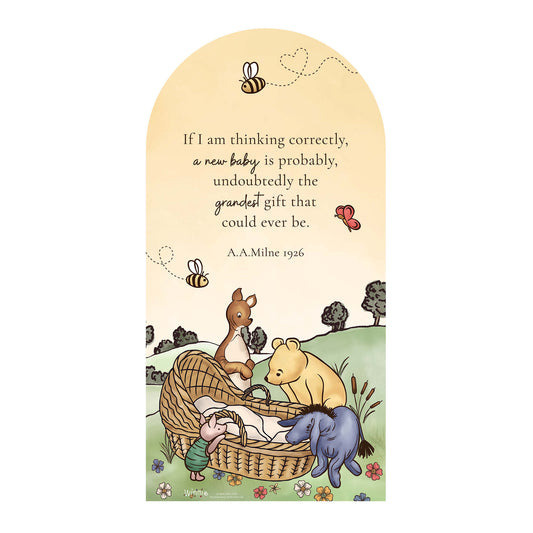SC4937 Pooh  Bear And Baby Sailboard Cardboard Cutout Height 184cm