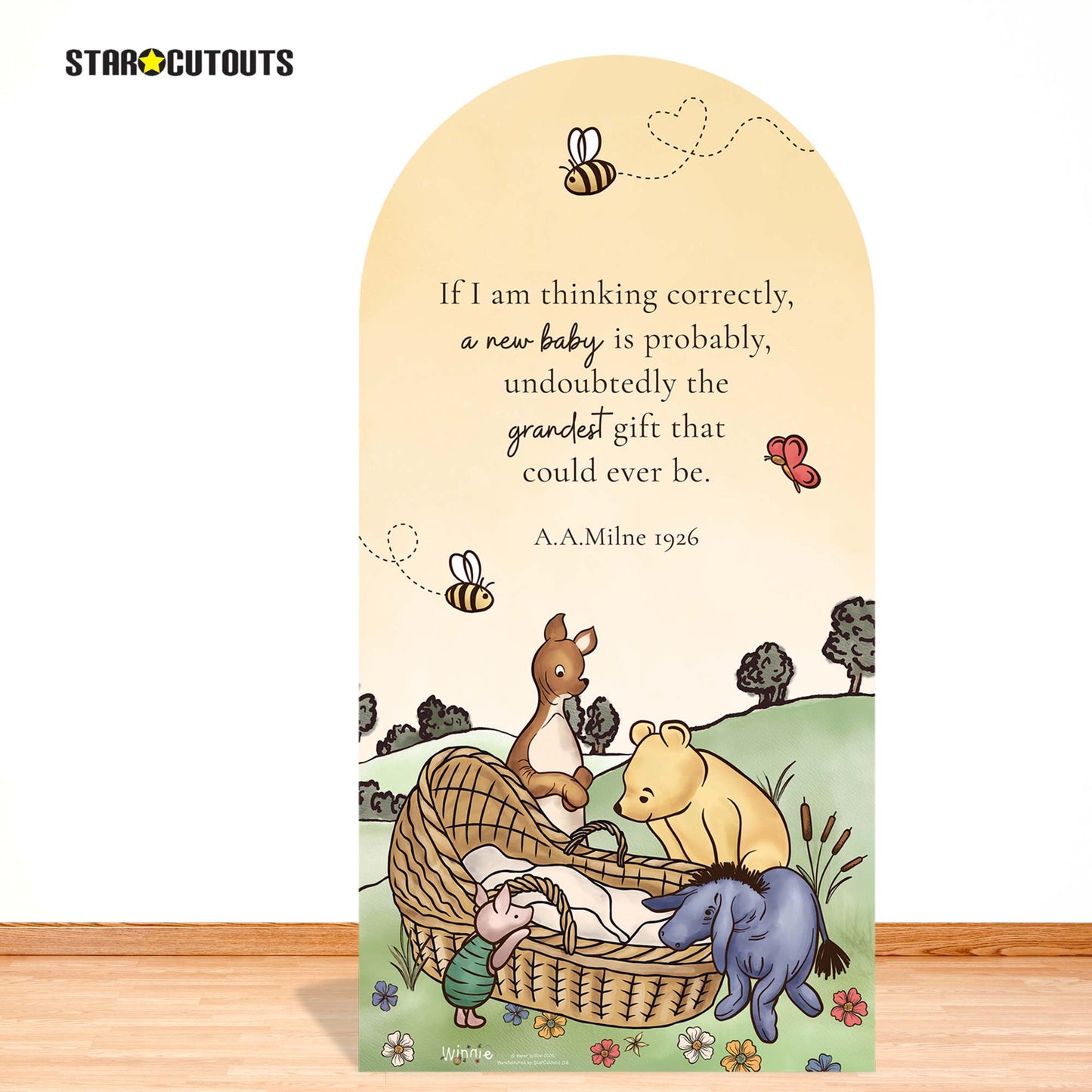 SC4937 Pooh  Bear And Baby Sailboard Cardboard Cutout Height 184cm