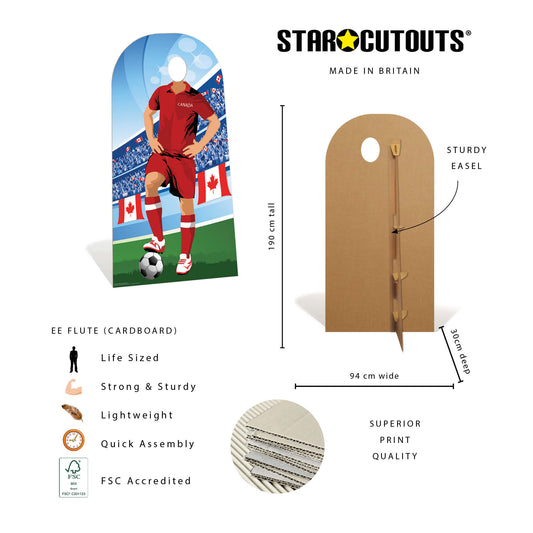 SC4939 Canada Football World Tournament Cup Stand-in Cardboard Cutout Height 190cm