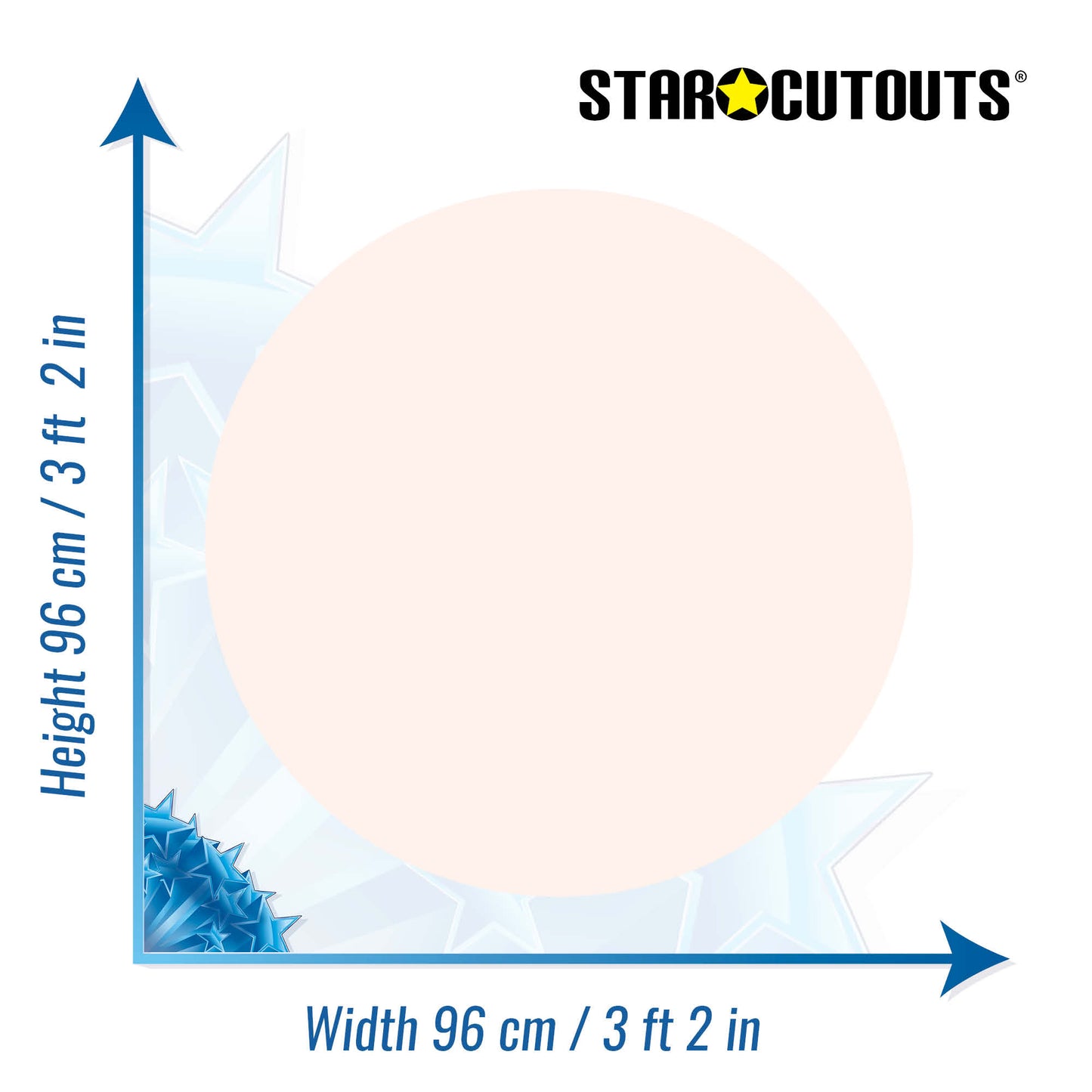 SC5000-x-l-013 Plain Large Correx Circle - Warm White Height 96 cm Width 96 cm