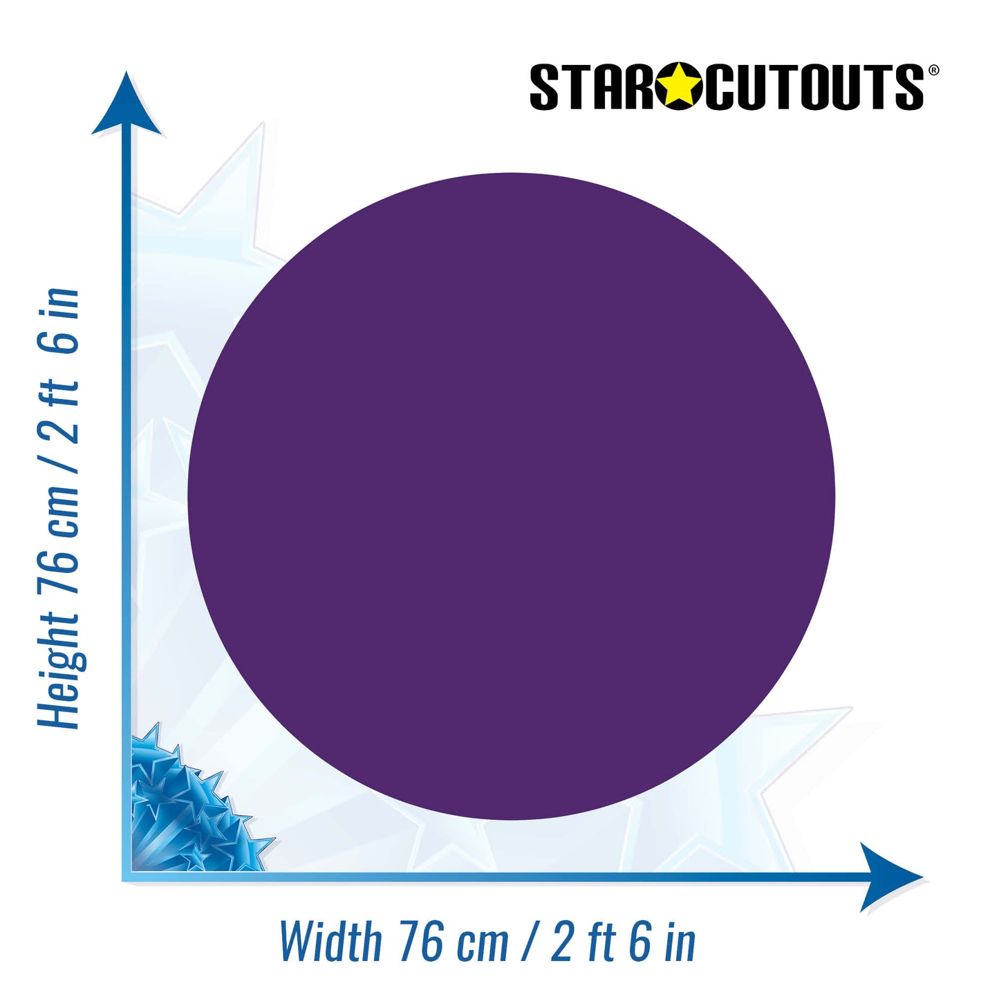 SC5000-x-m-012 Plain Medium Correx Circle - Royal Purple Height 76 cm Width 76 cm